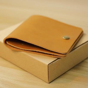 Vintage Genuine Leather Simple Mini Wallet Card Holder