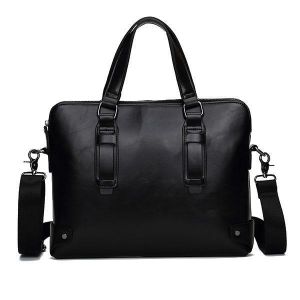Vintage PU Leather Business Handbag Crossbody Shoulder Bag Briefcase For Men