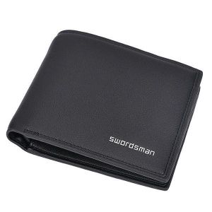 Male Short Wallet Credit Card Holder Soft Bifold Minimalist Wallet with 10 Card Slots