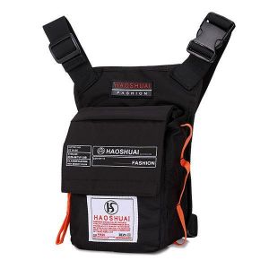 Men Women Nylon Drop Leg Bag Motorcycle Riding Sport Belt Waist Fanny Pack Crossbody Shoulder Bag