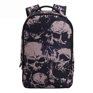 Men Women Outdoor Travel Skull Pattern Polyester Multifunctional Shoulders Bag Backpack