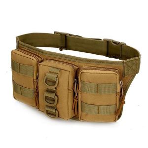 Men Nylon Outdooors Sportscamouflage Waist Bag Multifunctional Cycling Travling Waist Bag