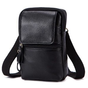 Genuine Leather Casual Vintage Single Shoulder Crossboby Bag For Men