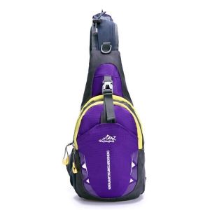 Men Women Nylon Waterproof Crossbody Bag Outdoor Sport Casual Chest Bag