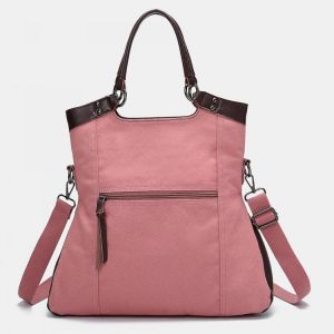 Women Men Multifunction Canvas Crossbody Bag Backpack