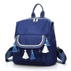 Tassel Oxford Waterproof Outdoor Travel Bag Backpack Large Capacity School Bag