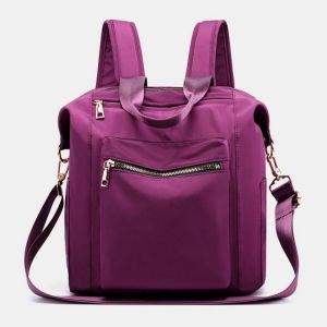 Women Nylon Waterproof Large Capacity Handbag Backpack