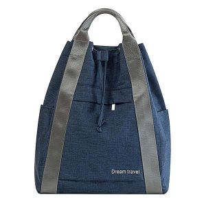 Women Waterproof Large Capacity Drawstring Travel Handbag Duffel Bag Backpack