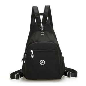 Women Nylon Light Chest Bags Outdoor Shoulder Bags Sports Backpack