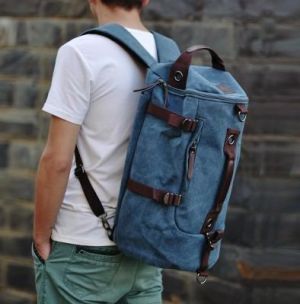 Men Large Capacity Canvas Travel Sports Backpack Handbag