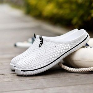 shopping נעלי גברים Big Size Unisex Hollow Out Outdoor Slippers Breathable Slip-on Beach Slipper shoes