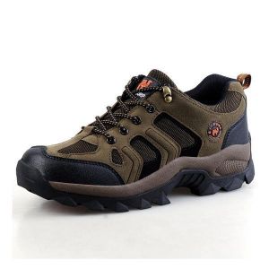 Men Outdoor Breathable Athletic Shoes Lace Up Walking Shoes Mountaineering Shoes