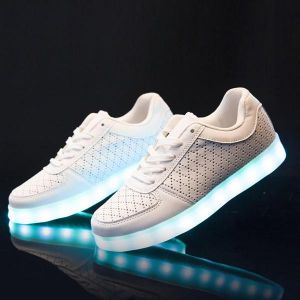 USB Unisex LED Light Lace Up Outdoor Comfortable Sportswear Sneaker Luminous Casual Shoes