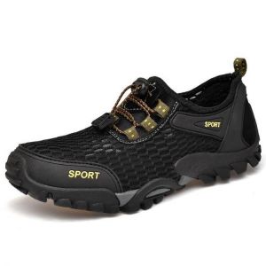 Men Anti-Collision Toe Lightweight Breathable Mesh Outdoor Hiking Sneakers