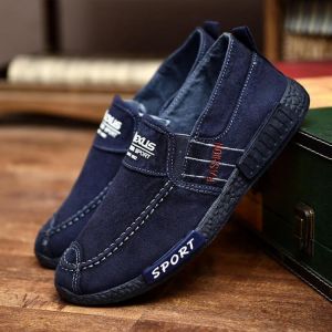 Men Canvas Lightweight Soft Soles Casual Walking Loafers