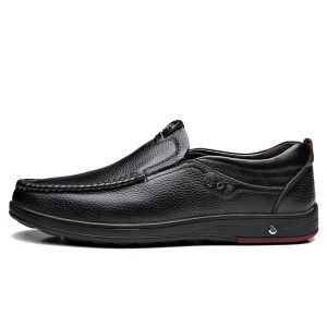 Comfy Casual Business Genuine Leather Slip On Soft Oxfords