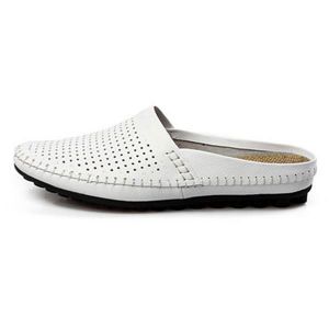 Slipper Men Hollow Out Casual Beach Slip On In Leather