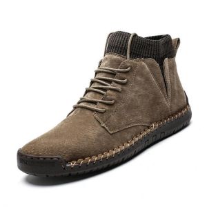 Men Anti-Collision Casual Spicing Leather Outdoor Hiking Ankle Boots