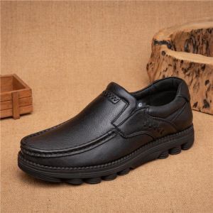 Men Retro Slip Resistant Casual Business Office Leather Oxfords