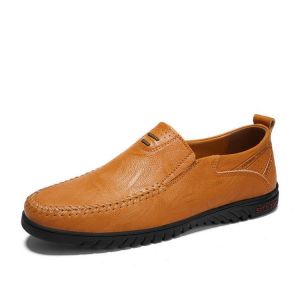 Slip Resistant Casual Slip On Business Walking Leather Flats