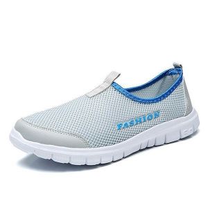 shopping נעלי גברים US Size 6.5-11 Men Breathable Mesh Slip On Casual Sneakers