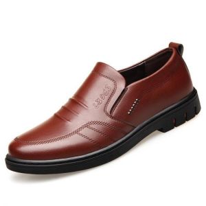 Men Microfiber Soft Leather Business Casual Slip On Office Oxfords