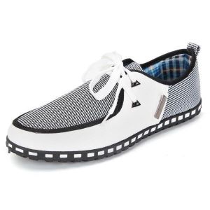 Bang good Wholesale Mens Lace Shoes Fashion Leather Breathable Sneakers