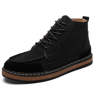 Men Comfortable Suede Leather High Top Boots