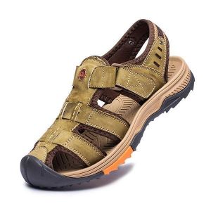 Men Breathable Anti-collision Toe Hook Loop Outdoor Sandals