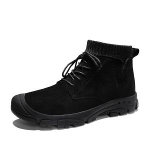 Men Retro Wear Resistant Outdoor Hiking Leather Ankle Boots