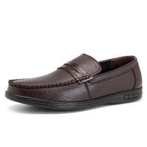 Comfy Genuine Leather Casual Business Oxfords Soft Shoes for Men