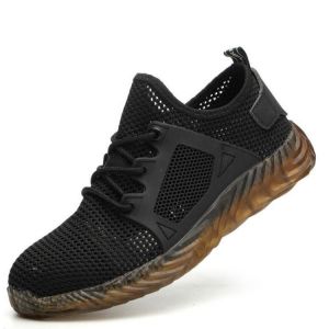 Automatic Shrink Shoelace Hiking Steel Toe Work Safety Mesh Anti-slip Anti-Collision Climbing Shoes