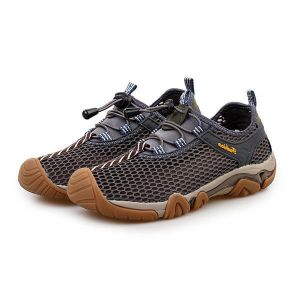 Mens Outdoor Breathable Athletic Shoes Elastic Slip-on Sneakers