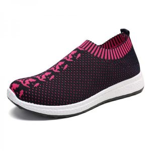 Women Outdoor Casual Breathable Mesh Slip On Platform Sneakers