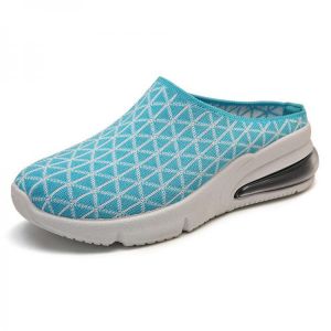 Lostisy Women Athletic Light Knitted Backless Platform Sneakers