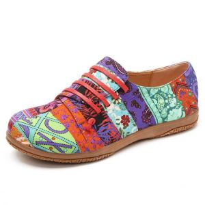 LOSTISY Women Irregular Pattern Exclusively Sold Lazy Slip On Flats