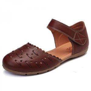 Lostisy Women Casual Hollow Out  Comfortable Hoop Loop Flats