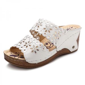 Women Shoes Casual Flowers Hollow Hook Loop Sandals