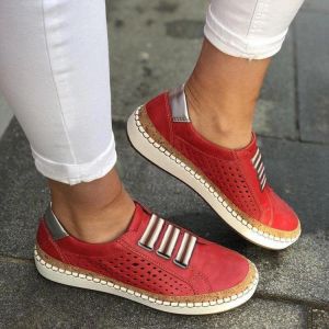 Large Size Women Casual Hollow Out Breathable Flats