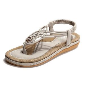 SOCOFY US Size 5-13 Women Shoes Knitted Casual Soft Sole Outdoor Beach Sandals