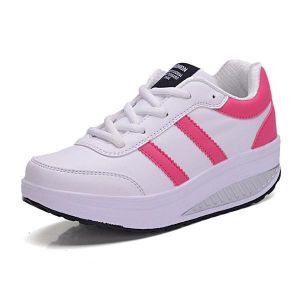 Women Casual Platform Shoes Lace Up Soft Bottom Shake Shoes Casual Shoes