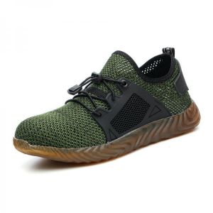 Women Automatic Shrink Shoelace Hiking Steel Toe Work Safety Mesh Anti-slip Anti-Collision Climbing Shoes