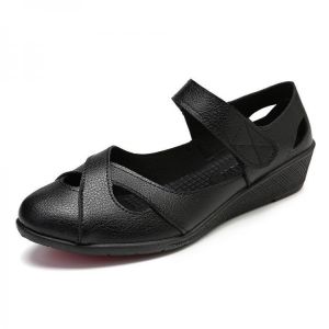 Women Hollow Out Comfy Hook Loop Flats