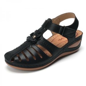 Lostisy Comfy Floral Roman Closed Toe Sandals For Women