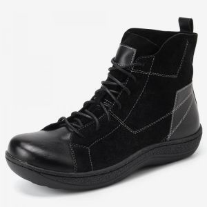 Retro Spicing Casual Lace Up Slip Resistant Ankle Boots
