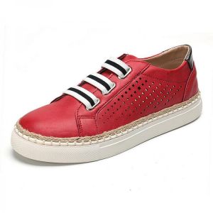 Large Size Women Casual Hand Weave Hollow Out Breathable Loafers