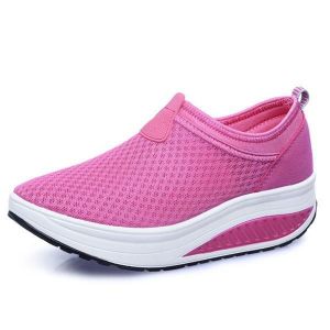 Mesh Shoes Women Breathable Athletic Casual Rocker Sole Shoes
