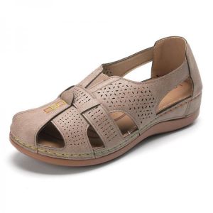 LOSTISY Women Elastic Band Hollow Out Breathable Casual Flats