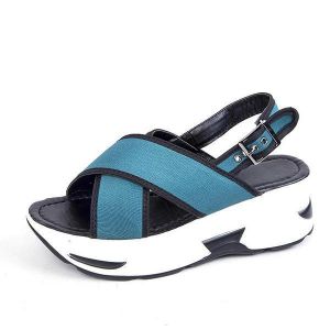 Summer Women Wedge Sandals Casual Outdoor Lace Up Shoes