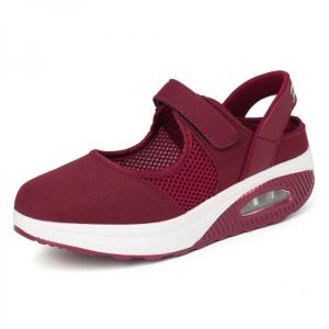 Women Hook Loop Splicing Lightweight Platform Casual Sneakers